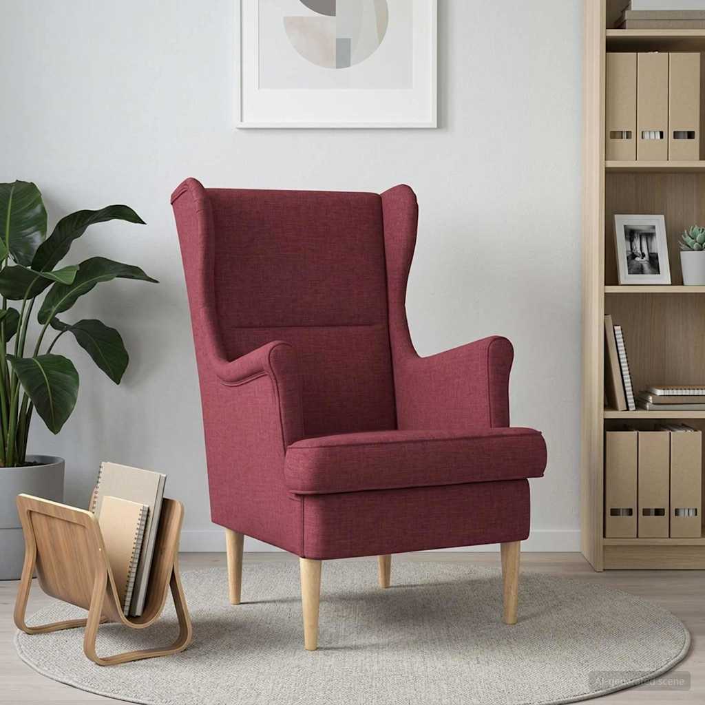 Vidaxl fauteuil wijnrood stof