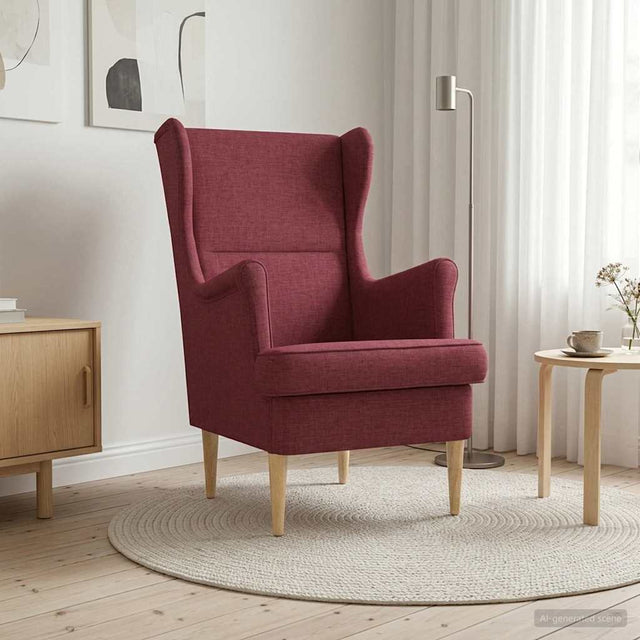 Vidaxl fauteuil wijnrood stof