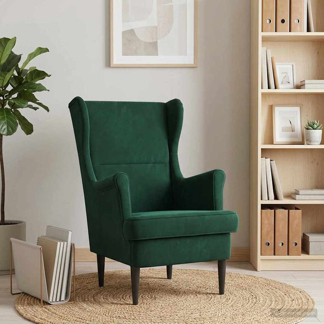 Vidaxl fauteuil donkergroen fluweel