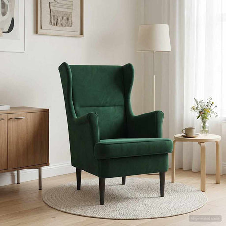 Vidaxl fauteuil donkergroen fluweel