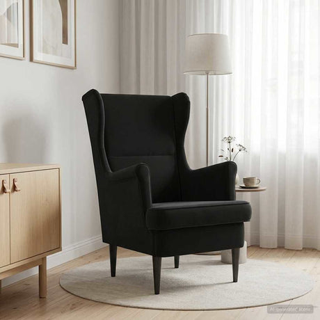 Vidaxl fauteuil zwart fluweel