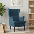 Vidaxl fauteuil blauw fluweel