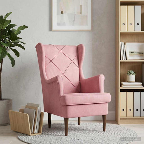 Vidaxl fauteuil roze fluweel