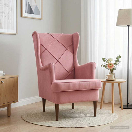 Vidaxl fauteuil roze fluweel