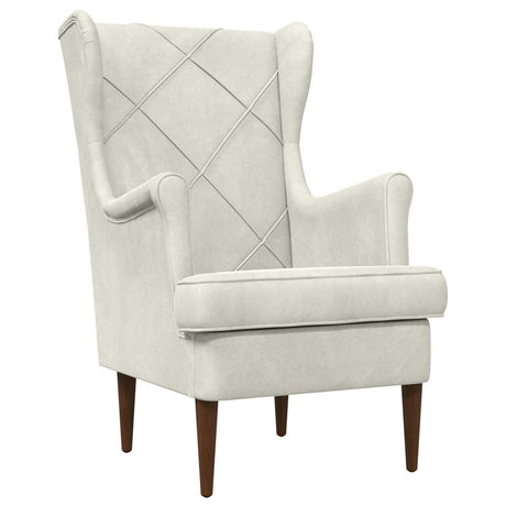Vidaxl fauteuil crèmekleurig fluweel