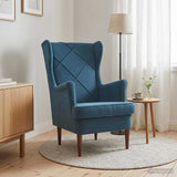 Vidaxl fauteuil blauw fluweel