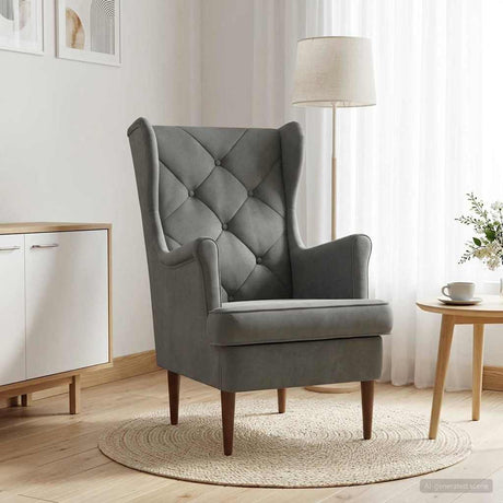 Vidaxl fauteuil donkergrijs fluweel