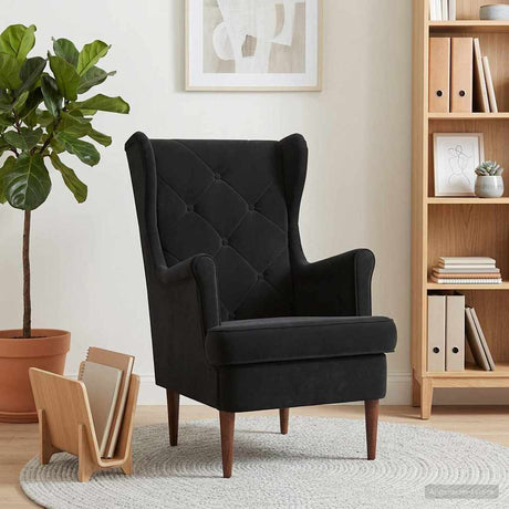 Vidaxl fauteuil zwart fluweel