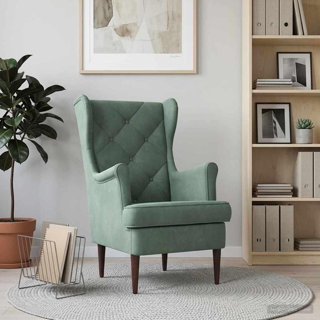 Vidaxl fauteuil zeegroen fluweel