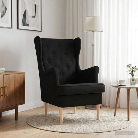 Vidaxl fauteuil zwart stof