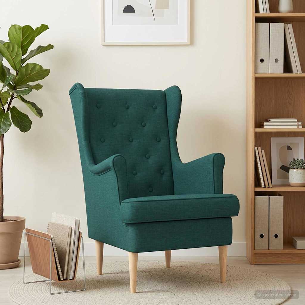 Vidaxl fauteuil donkergroen stof