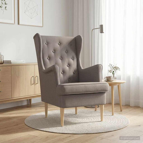 Vidaxl fauteuil taupe stof