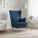 Vidaxl fauteuil blauw stof