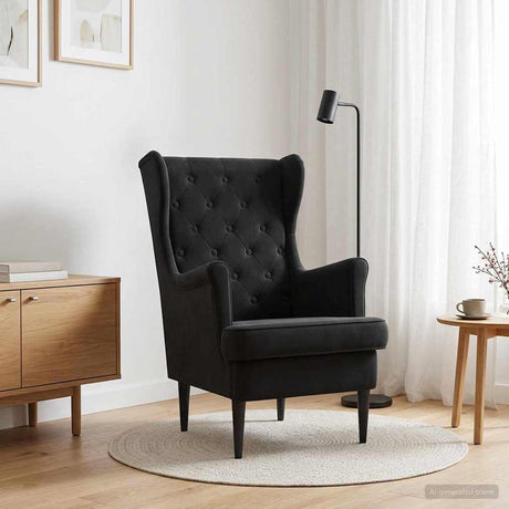 Vidaxl fauteuil zwart fluweel
