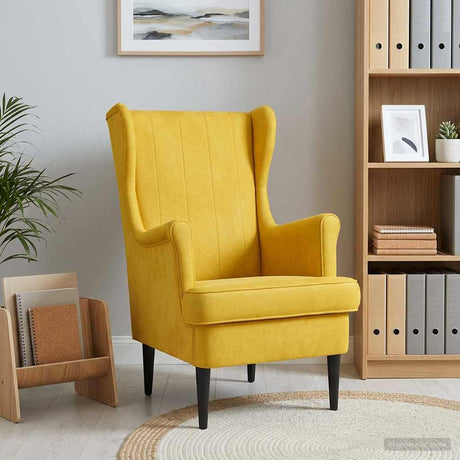 Vidaxl fauteuil geel fluweel