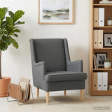 Vidaxl fauteuil donkergrijs stof