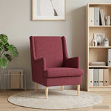 Vidaxl fauteuil wijnrood stof