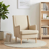 Vidaxl fauteuil crèmekleurig stof