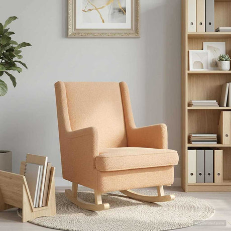 Vidaxl schommelstoel beige 62 x 80 x 85 cm bouclé