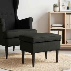 Vidaxl voetenbank zwart 55 x 35 x 41 cm stof