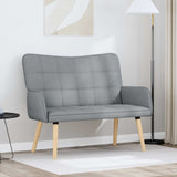 Vidaxl 2-zits sofa lichtgrijs 115 x 61 x 87 cm stof