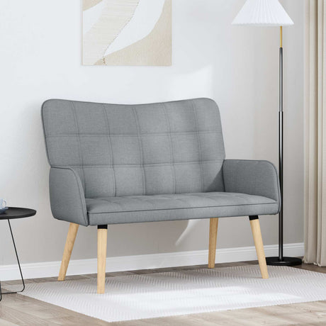 Vidaxl 2-zits sofa lichtgrijs 115 x 61 x 87 cm stof