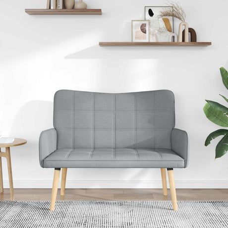 Vidaxl 2-zits sofa lichtgrijs 115 x 61 x 87 cm stof
