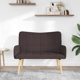 Vidaxl 2-zits sofa donkerbruin 115 x 61 x 87 cm stof