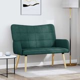 Vidaxl 2-zits sofa donkergroen 115 x 61 x 87 cm stof