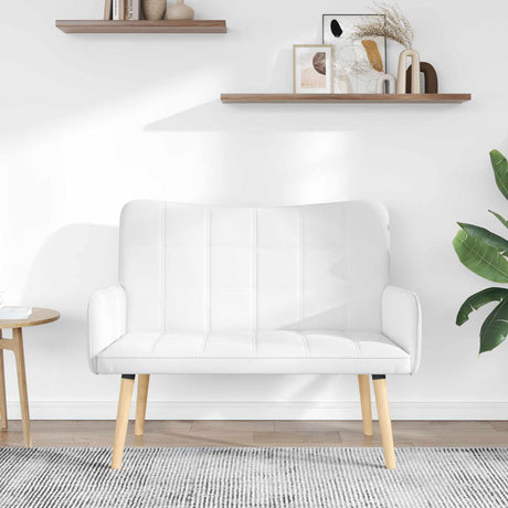 Vidaxl 2-zits sofa wit 115 x 61 x 87 cm stof