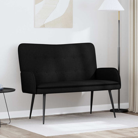 Vidaxl 2-zits sofa zwart 115 x 61 x 87 cm stof