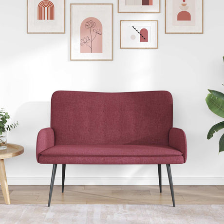 Vidaxl 2-zits sofa wijnrood 115 x 61 x 87 cm stof