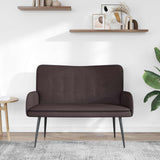 Vidaxl 2-zits sofa donkerbruin 115 x 61 x 87 cm stof