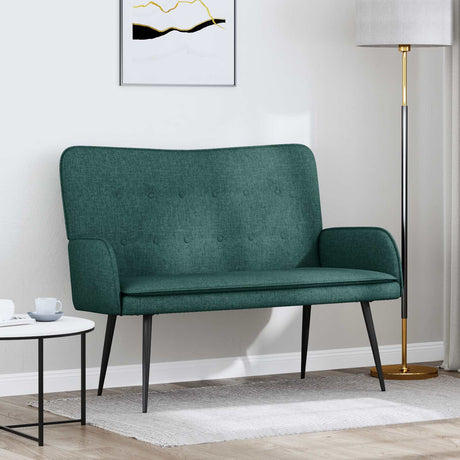Vidaxl 2-zits sofa donkergroen 115 x 61 x 87 cm stof