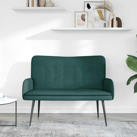 Vidaxl 2-zits sofa donkergroen 115 x 61 x 87 cm stof