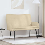 Vidaxl 2-zits sofa crèmekleurig 115 x 61 x 87 cm stof