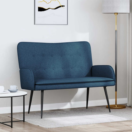 Vidaxl 2-zits sofa blauw 115 x 61 x 87 cm stof