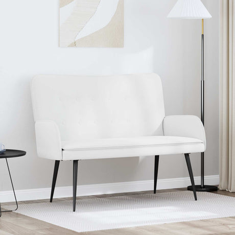 Vidaxl 2-zits sofa wit 115 x 61 x 87 cm stof