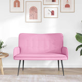 Vidaxl 2-zits sofa roze 115 x 61 x 87 cm stof