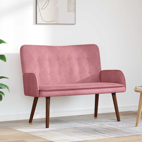 Vidaxl 2-zits sofa roze 115 x 61 x 87 cm fluweel