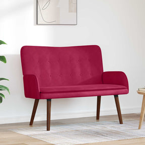 Vidaxl 2-zits sofa wijnrood 115 x 61 x 87 cm fluweel