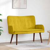 Vidaxl 2-zits sofa geel 115 x 61 x 87 cm fluweel