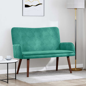 Vidaxl 2-zits sofa turquoise 115 x 61 x 87 cm fluweel