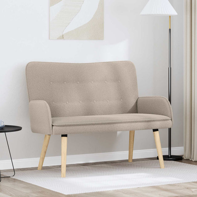 Vidaxl 2-zits sofa lichtgrijs 115 x 61 x 87 cm bouclé