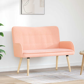 Vidaxl 2-zits sofa roze 115 x 61 x 87 cm bouclé