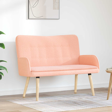 Vidaxl 2-zits sofa roze 115 x 61 x 87 cm bouclé