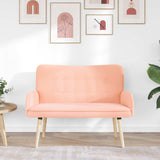 Vidaxl 2-zits sofa roze 115 x 61 x 87 cm bouclé