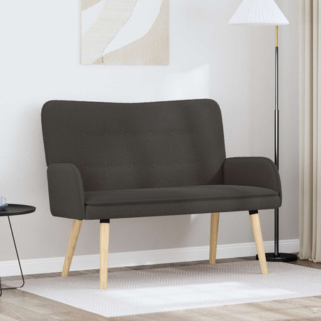 Vidaxl 2-zits sofa donkergrijs 115 x 61 x 87 cm bouclé