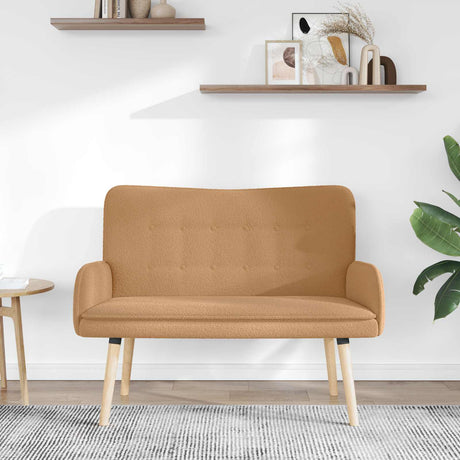Vidaxl 2-zits sofa beige 115 x 61 x 87 cm bouclé