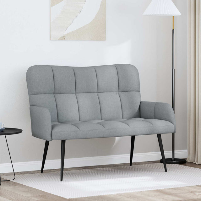 Vidaxl 2-zits sofa lichtgrijs 115 x 61 x 87 cm stof